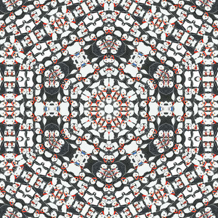 Abstract colorful hexagon square geometric seamless pattern symmetric kaleidoscope fashion, design