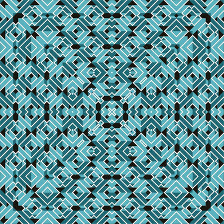 Abstract colorful hexagon square geometric seamless pattern symmetric kaleidoscope fashion, design