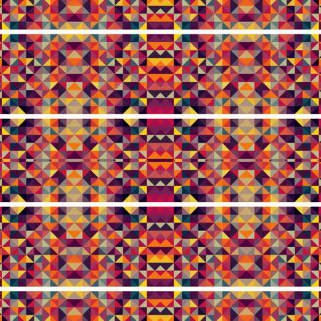 Abstract colorful hexagon square geometric seamless pattern symmetric kaleidoscope fashion, designの写真素材