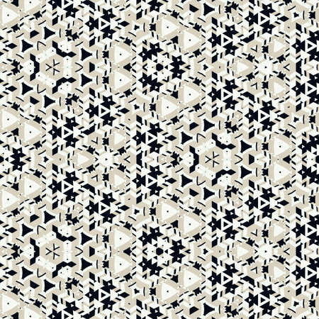 Abstract colorful hexagon square geometric seamless pattern symmetric kaleidoscope fashion, design