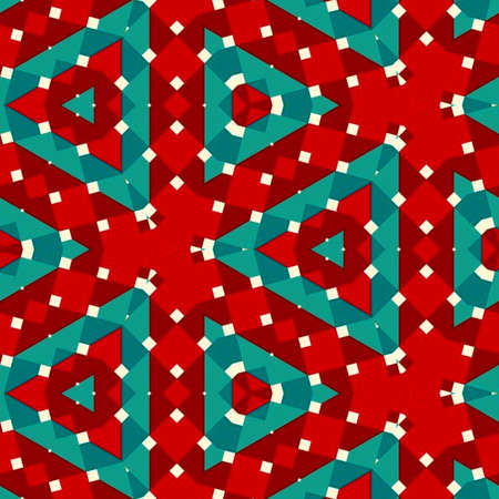 Abstract colorful hexagon square geometric seamless pattern symmetric kaleidoscope fashion, design