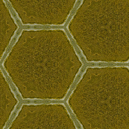Abstract colorful hexagon square geometric seamless pattern symmetric kaleidoscope fashion, design
