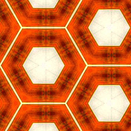 Abstract colorful hexagon square geometric seamless pattern symmetric kaleidoscope fashion, design