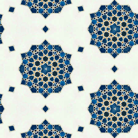 Abstract colorful hexagon square geometric seamless pattern symmetric kaleidoscope fashion, design