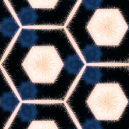 Abstract colorful hexagon square geometric seamless pattern symmetric kaleidoscope fashion, design