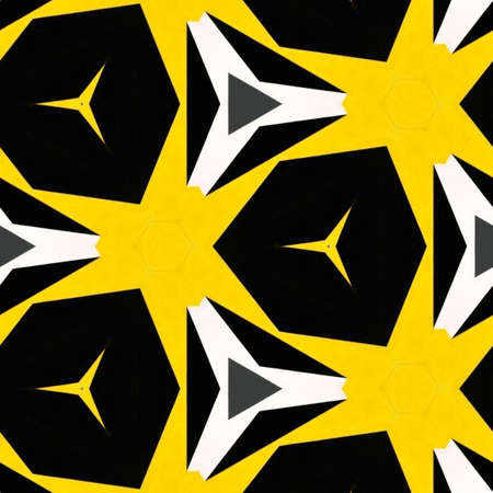 Abstract colorful hexagon square geometric seamless pattern symmetric kaleidoscope fashion, designの写真素材