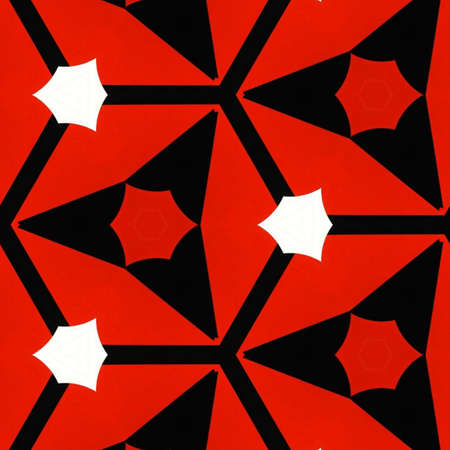 Abstract colorful hexagon square geometric seamless pattern symmetric kaleidoscope fashion, design
