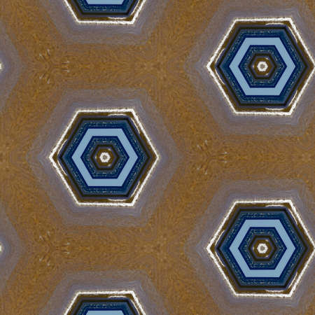 Abstract colorful hexagon square geometric seamless pattern symmetric kaleidoscope fashion, design