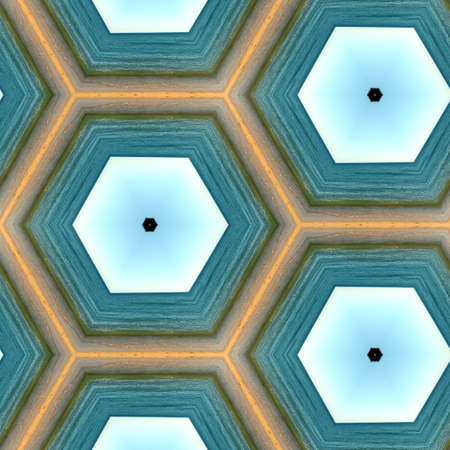 Abstract colorful hexagon square geometric seamless pattern symmetric kaleidoscope fashion, designの写真素材