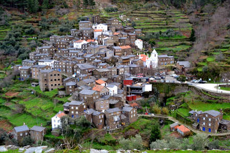 View, Piodao is a traditional shale village in the mountains, remote village in Central Portugal