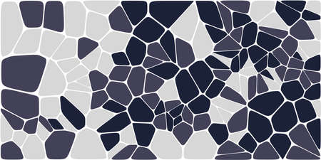 Stained glass colorful voronoi with fillet, vector abstract. Irregular cells background pattern. 2D...