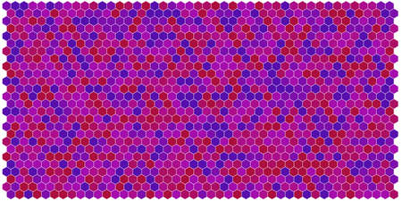 Hexagon grid background texture pattern colorful . Honeycomb vector background. Isometric geometry. Aspect Ratio 2:1のイラスト素材