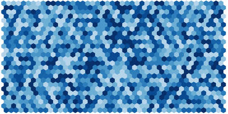 Hexagon grid background texture pattern colorful . Honeycomb vector background. Isometric geometry. Aspect Ratio 2:1のイラスト素材