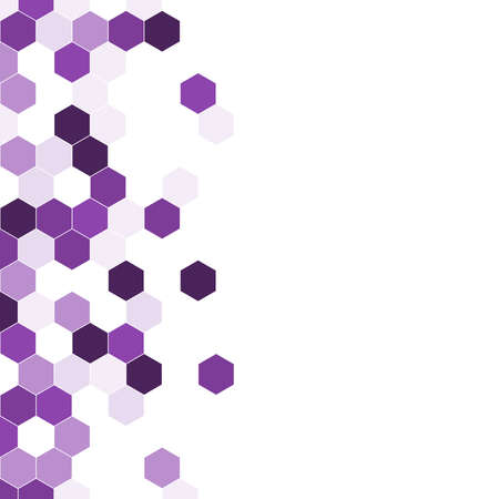 Grainy pattern composed of hexagons colorful. Honeycomb background. Isometric geometry abstraction. Aspect Ratio 1:1のイラスト素材