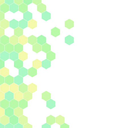 Grainy pattern composed of hexagons colorful. Honeycomb background. Isometric geometry abstraction....