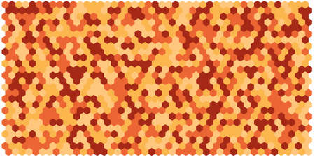 Hexagon grid background texture pattern colorful . Honeycomb vector background. Isometric geometry. Aspect Ratio 2:1のイラスト素材