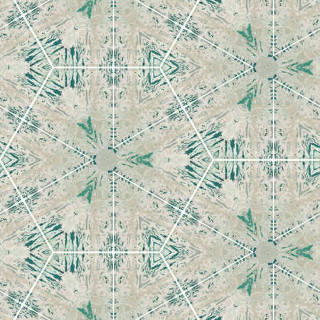 Abstract colorful hexagon square geometric seamless pattern symmetric kaleidoscope fashion, design