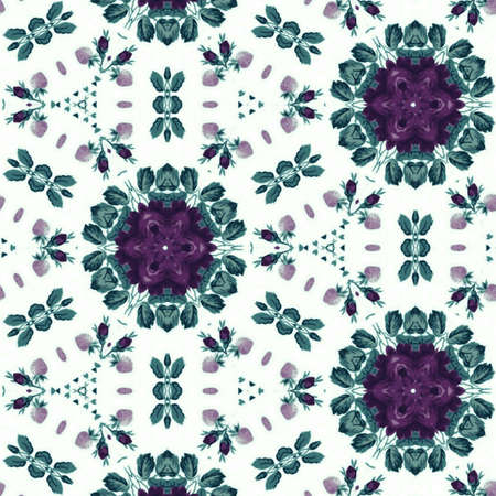 Abstract colorful hexagon square geometric seamless pattern symmetric kaleidoscope fashion, design