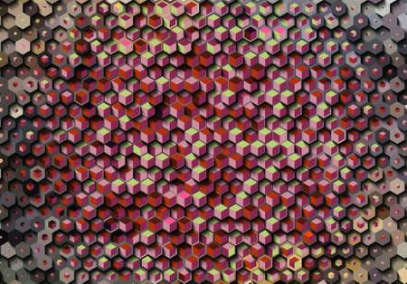 Abstract colorful honeycomb honey seamless pattern hexagon mosaic background