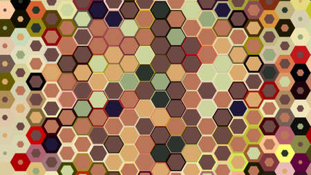 Abstract colorful honeycomb honey seamless pattern hexagon mosaic background