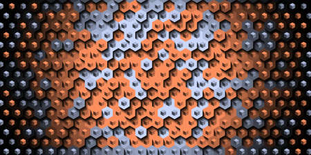 Abstract colorful honeycomb honey seamless pattern hexagon mosaic background