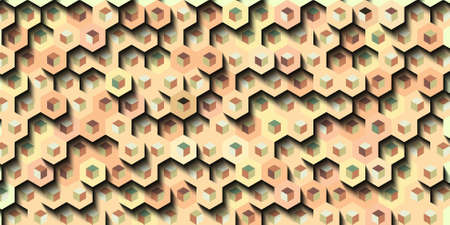 Abstract colorful honeycomb honey seamless pattern hexagon mosaic background