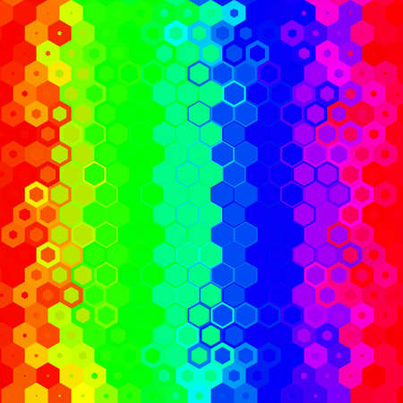 Abstract colorful honeycomb honey seamless pattern hexagon mosaic background