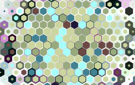 Abstract colorful honeycomb honey seamless pattern hexagon mosaic background