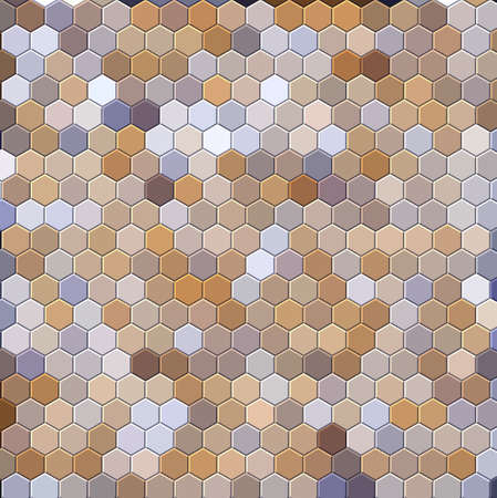 Honeycomb gold grid seamless background or Hexagonal cell texture