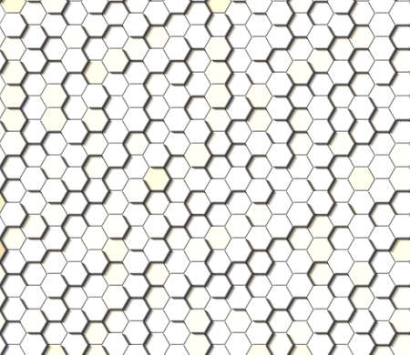 Honeycomb Light Grey, Silver, grid seamless background or Hexagonal cell texture