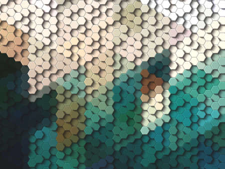 Honeycomb Dark blue, grid seamless background or Hexagonal cell textureの写真素材