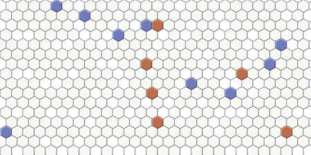 Honeycomb gold grid seamless background or Hexagonal cell texture