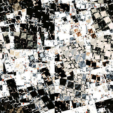 Colorful stained glass square fractal, computer generated abstract background, renderingの写真素材