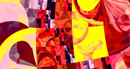 Solar stained glass fractal, computer generated abstract background, rendering