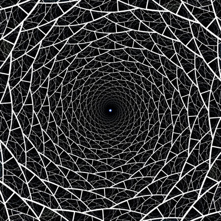 Symmetrical fractal flower, digital artwork for creative graphic