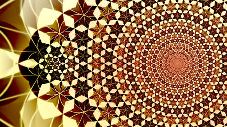 Symmetrical fractal flower, digital artwork for creative graphic