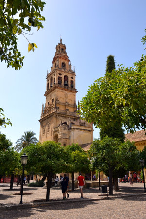 The Torre Campanario of the Mezquita de Cのeditorial素材
