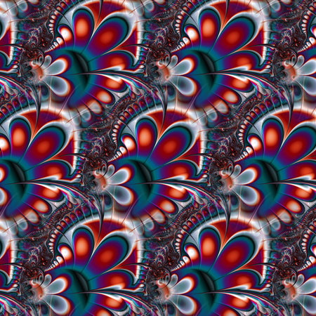 Fractal complex red - Mandelbrot set detail, digital artwork for creative graphicの写真素材