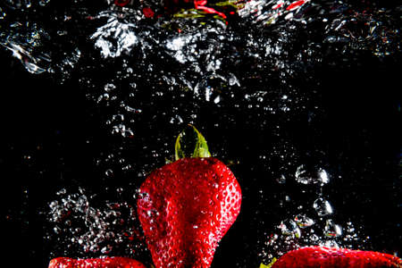 Macro pics strawberriesの写真素材