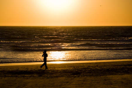 Sunset in Venice Beach, California, USAの写真素材