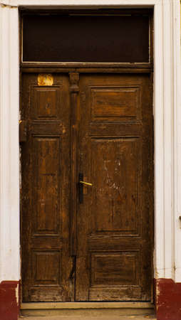 Old wooden doorのeditorial素材