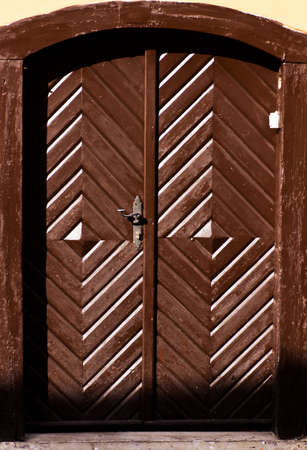Old wooden doorの写真素材