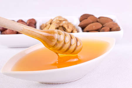 Honey and oil seedsの写真素材