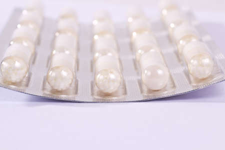 Pills isolated on white background