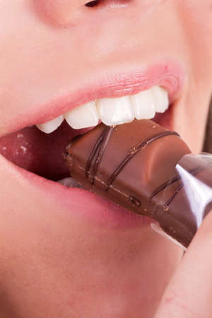 Eating chocolate