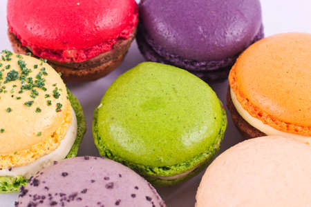 Colorful macaronsの写真素材