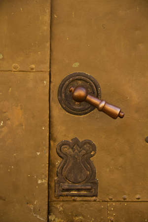 Old ornate door handleの写真素材