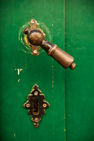 Aged door handleの写真素材