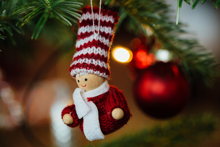 Christmas tree decoration close upの写真素材