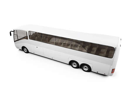 isolated bus on white backgroundの写真素材
